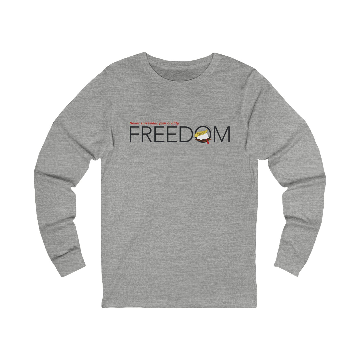 Freedom Unisex Long Sleeve Tee | Inspirational Quote Shirt | Casual Wear, Gift for Friends, Motivational Apparel, Everyday Comfort