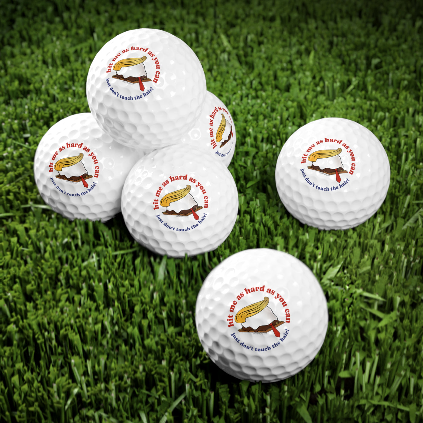 k.  Hit Me as Hard as You Can!  Golf Balls, 6pcs